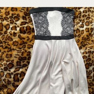 Soprano Black Lace Strapless Dress